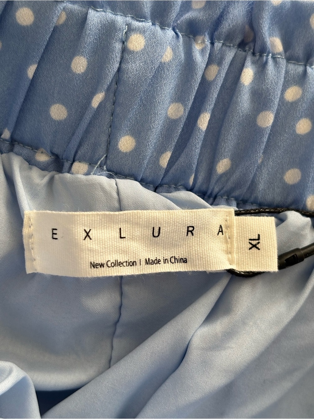 EXLURA  Polka Dot Pleated Midi Swing Skirt with Pockets - Picture 9 of 9